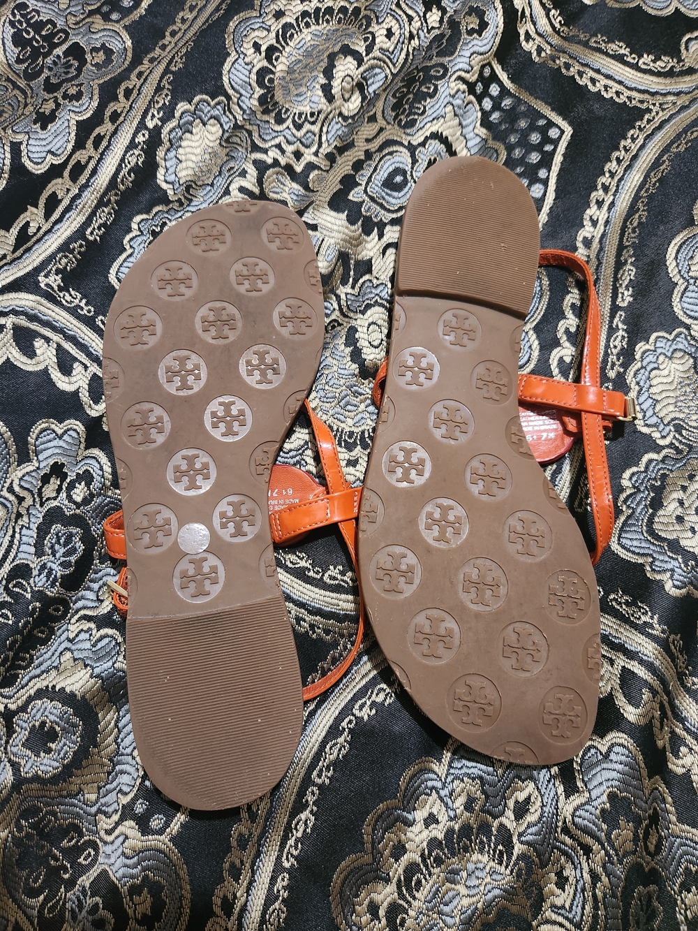 Tory Burch Miller Sandals in Bright Orange - Picture 6 of 8